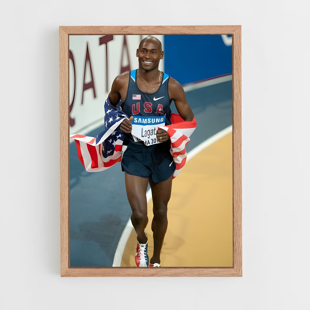 Poster Bernard lagat – affiche Athlétisme (vue 4)